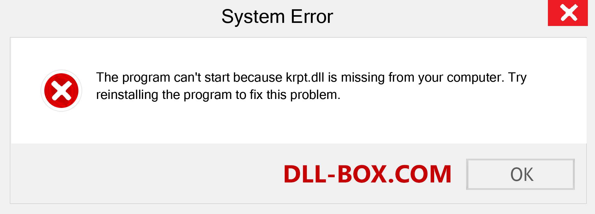  krpt.dll file is missing?. Download for Windows 7, 8, 10 - Fix  krpt dll Missing Error on Windows, photos, images